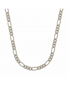 2,2 mm 925 Sterlingsilber massive Silberkette Figarokette diamantiert 38/40/42/45/50/60 cm - elegante Silberkette Damen und Herren Juwelier Qualität - Made in Germany