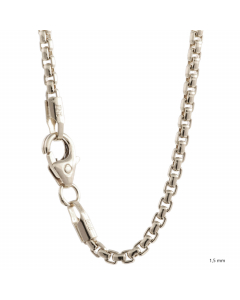1,5 mm 925 Sterlingsilber massive Silberkette Venezianerkette  42/45/50 cm - elegante Silberkette Damen und Herren Juwelier Qualität - Made in Germany