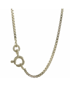 1,2mm 925 Sterlingsilber massive Silberkette Venezianerkette  42/45/50/55/60 cm - elegante Silberkette Damen und Herren Juwelier Qualität - Made in Germany