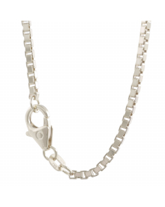 1,8 mm 925 Sterlingsilber massive Silberkette Venezianerkette  40/42/45/50/55/60/70 cm - elegante Silberkette Damen und Herren Juwelier Qualität - Made in Germany