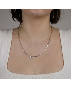 2,2 mm 925 Sterlingsilber massive Silberkette Venezianerkette  45/50/60 cm - elegante Silberkette Damen und Herren Juwelier Qualität - Made in Germany