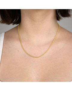 2,4 mm 333 - 8 Karat Gold  massive Goldkette Ankerkette rund 42/45/50/55/60/70 cm - elegante Goldkette Damen und Herren Juwelier Qualität - Made in Germany
