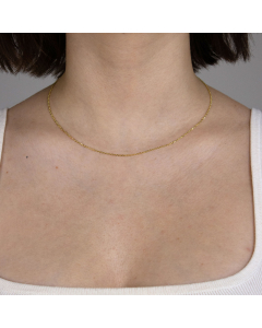 1,3 mm 38 cm 333 - 8 Karat Gold Halskette Ankerkette diamantiert massiv Gold hochwertige Goldkette  1,9 g