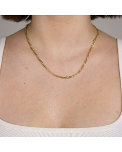 3,1 mm 45 cm 333 - 8 Karat Gold Halskette Figarokette massiv Gold hochwertige Goldkette  5,2 g