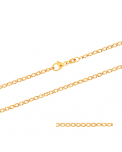 2,1 mm 50 cm 333 - 8 Karat Gold Halskette Zwillingspanzerkette massiv Gold hochwertige Goldkette  2,9 g