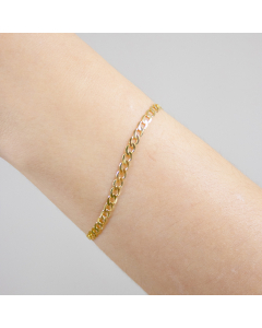 3,1 mm 19 cm 333 - 8 Karat Gold Armkette Panzerkette massiv Gold hochwertige Goldkette 2,2 g