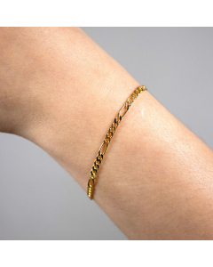 Goldkette Figarokette Länge 19cm - Breite 2,8mm - 333-8 Karat Gold