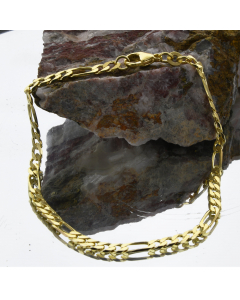 Goldkette Figarokette Länge 21cm - Breite 3,4mm - 333-8 Karat Gold