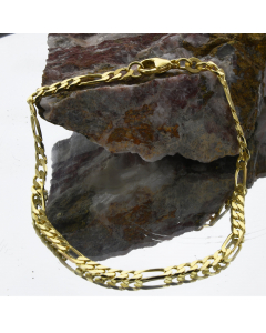 3,4 mm 21 cm 333 - 8 Karat Gold Armkette Figarokette massiv Gold hochwertige Goldkette  4,8 g