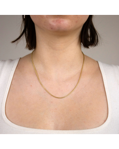 1,4 mm 50 cm 333 - 8 Karat Gelbgold Schlangenkette rund massiv Gold hochwertige Goldkette  3,9 g