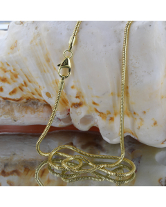 1,4 mm 333 - 8 Karat Gold  massive Goldkette Schlangenkette rund 38/40/42/45/50/55/60 cm - elegante Goldkette Damen - Juwelier Qualität - Made in Germany