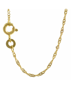 Goldkette Singapurkette Länge 40cm - Breite 1,2mm - 333-8 Karat Gold