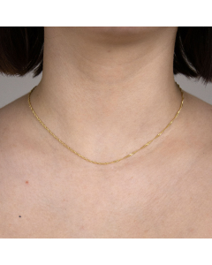 1,4 mm 333 - 8 Karat Gold  massive Goldkette Singapurkette 38/40/42/45/50 cm - elegante Goldkette Damen - Juwelier Qualität - Made in Germany
