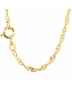 1,8 mm 42 cm 333 - 8 Karat Gold Halskette Singapurkette massiv Gold hochwertige Goldkette  2,1 g