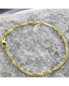 Goldkette Singapurkette Länge 19cm - Breite 2,4mm - 333-8 Karat Gold