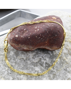 2,4 mm 19 cm 333 - 8 Karat Gold Armkette Singapurkette massiv Gold hochwertige Goldkette  1,7 g