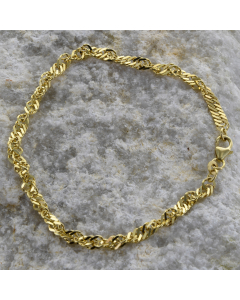 Goldkette Singapurkette Länge 19cm - Breite 3,4mm - 333-8 Karat Gold