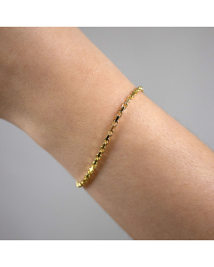 2,0 mm 18,5 cm 333 - 8 Karat Gold Armkette Ankerkette diamantiert massiv Gold hochwertige Goldkette 3,4 g