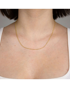 1,5 mm 585 - 14 Karat Gold Halskette Ankerkette rund massiv Gold hochwertige Goldkette  - Länge nach Wahl