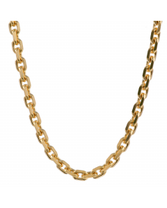 1,7 mm 55 cm 585 - 14 Karat Gold Halskette Ankerkette diamantiert massiv Gold hochwertige Goldkette  5,2 g