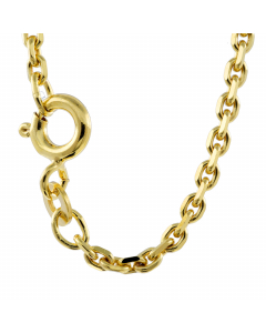 1,9 mm 42 cm 585 - 14 Karat Gold Halskette Ankerkette diamantiert massiv Gold hochwertige Goldkette  5,7 g