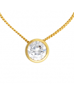 Anhänger rund 585 14 kt Gold mit Zirkonia