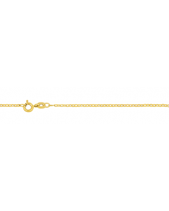 1,3 mm 38 cm 585 - 14 Karat Gold Halskette Achter-Kette massiv Gold hochwertige Goldkette  1,9 g
