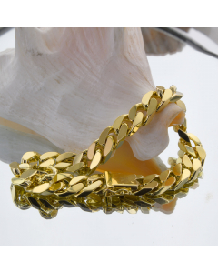 9,3 mm 21 cm 585 - 14 Karat Gold Armkette Panzerkette massiv Gold hochwertige Goldkette 58,8 g