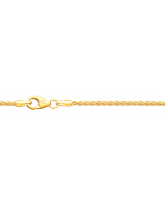 1,7 mm 18,5 cm 585 - 14 Karat Gold Armkette Zopfkette massiv Gold hochwertige Goldkette 2,2 g