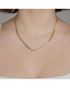 3,9 mm 585 - 14 Karat Gold  massive Goldkette Panzerkette 45/50/55/60/70 cm - elegante Goldkette Damen und Herren Juwelier Qualität - Made in Germany