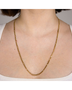 2,8 mm 42 cm 585 - 14 Karat Gold Halskette Figarokette massiv Gold hochwertige Goldkette  7,7 g