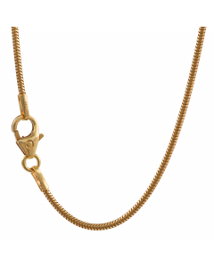 1,2 mm 585 - 14 Karat Gold  massive Goldkette Schlangenkette rund 38/40/42/45/50/55/60 cm - elegante Goldkette Damen - Juwelier Qualität - Made in Germany