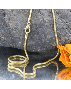 1,4 mm 585 - 14 Karat Gold  massive Goldkette Schlangenkette rund 38/40/42/45/50/55/60 cm - elegante Goldkette Damen - Juwelier Qualität - Made in Germany