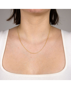0,9 mm 45 cm 585 - 14 Karat Gelbgold Schlangenkette rund massiv Gold hochwertige Goldkette  3,9 g