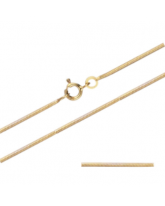 1,1 mm 585 - 14 Karat Gold  massive Goldkette Schlangenkette rund 38/40/42/45/50 cm - elegante Goldkette Damen - Juwelier Qualität - Made in Germany