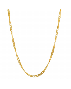 1,0 mm 585 - 14 Karat Gold Halskette Singapurkette massiv Gold hochwertige Goldkette  - Länge nach Wahl