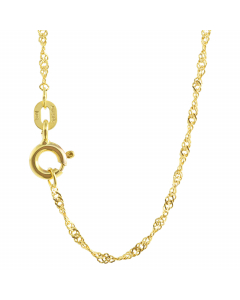 1,2 mm 585 - 14 Karat Gold Halskette Singapurkette massiv Gold hochwertige Goldkette  - Länge nach Wahl