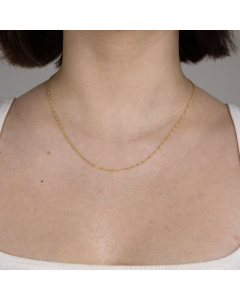 1,2 mm 585 - 14 Karat Gold  massive Goldkette Singapurkette 38/40/42/45/50/60 cm - elegante Goldkette Damen - Juwelier Qualität - Made in Germany