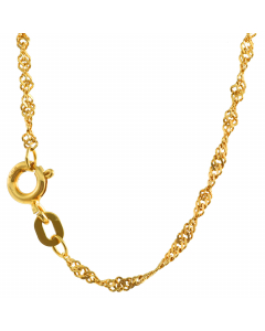 Goldkette Singapurkette Länge 42cm - Breite 1,4mm - 585-14 Karat Gold