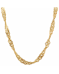 1,8 mm 42 cm 585 - 14 Karat Gold Halskette Singapurkette massiv Gold hochwertige Goldkette  2,4 g