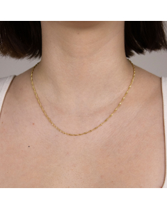 1,8 mm 50 cm 585 - 14 Karat Gold Halskette Singapurkette massiv Gold hochwertige Goldkette  2,9 g