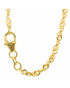 Goldkette Singapurkette Länge 45cm - Breite 2,2mm - 585-14 Karat Gold