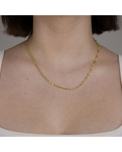 2,2 mm 45 cm 585 - 14 Karat Gold Halskette Singapurkette massiv Gold hochwertige Goldkette  3,6 g