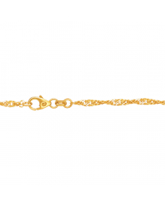 2,9 mm 19 cm 585 - 14 Karat Gold Armkette Singapurkette massiv Gold hochwertige Goldkette 3 g