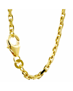 2,0 mm 60 cm 585 - 14 Karat Gold Halskette Ankerkette diamantiert massiv Gold hochwertige Goldkette  12,49 g