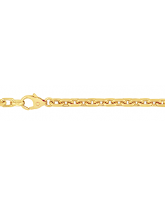 3,8 mm 21 cm 585 - 14 Karat Gold Armkette Ankerkette diamantiert massiv Gold hochwertige Goldkette 15 g