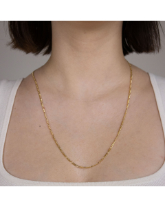 2,2 mm 36 cm 585 - 14 Karat Gold Halskette Figarokette massiv Gold hochwertige Goldkette  4 g