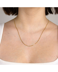 0,9 mm 42 cm 585 - 14 Karat Gold Halskette Venezianerkette massiv Gold hochwertige Goldkette  2,6 g