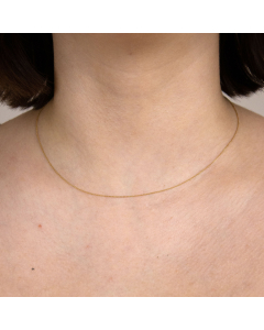 0,8 mm 750 - 18 Karat Gold  massive Goldkette Ankerkette rund 38/40/42/45/50 cm - elegante Goldkette Damen und Herren Juwelier Qualität - Made in Germany