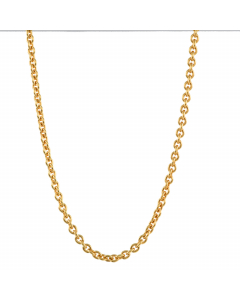 1,1 mm 38 cm 750 - 18 Karat Gold Halskette Ankerkette rund massiv Gold hochwertige Goldkette  2,2 g